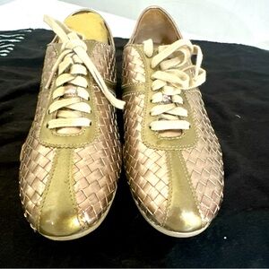 COLE HAAN Women Tennis Shoes  Braided Sneakers Genuine Leather 8